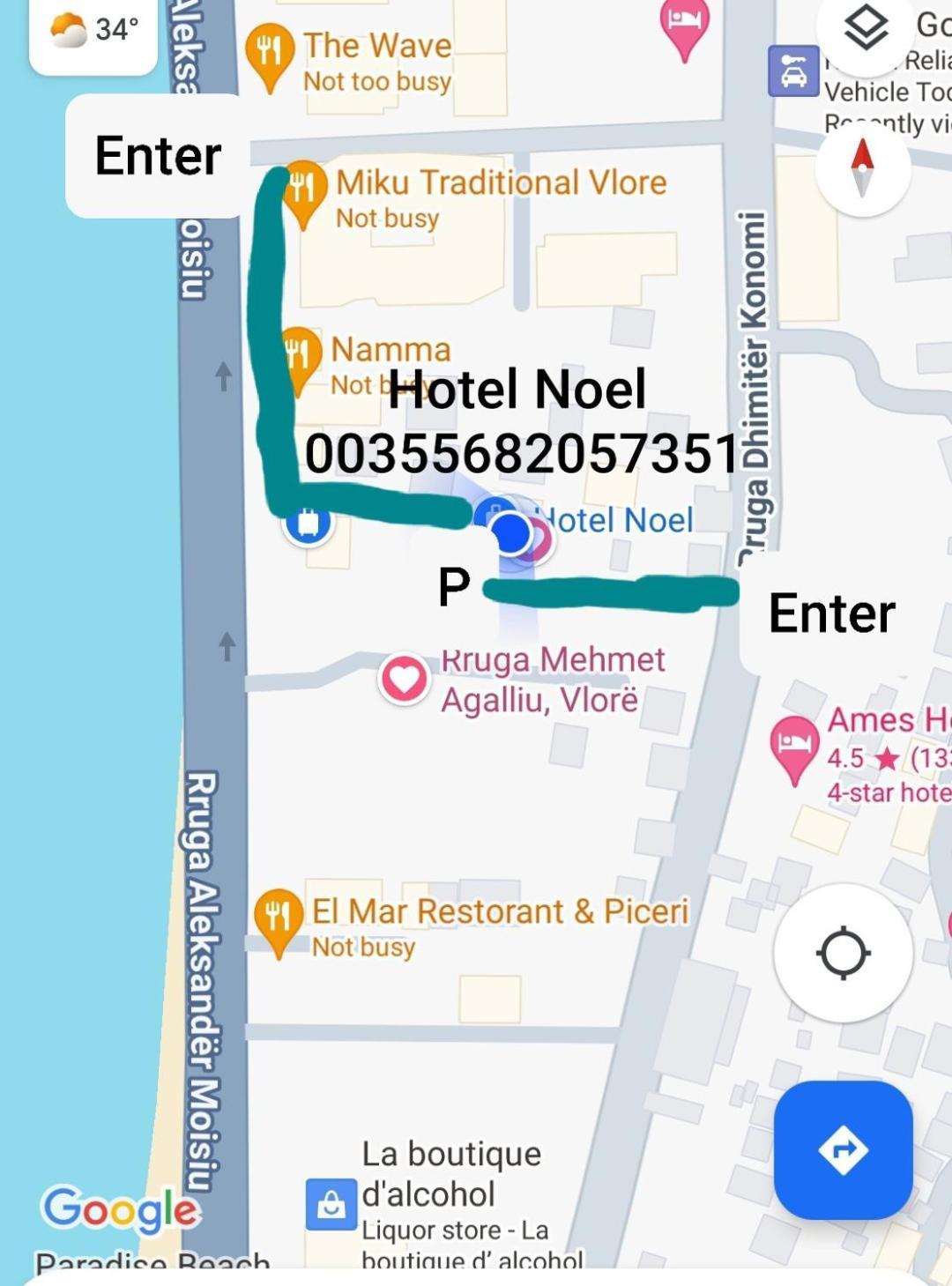 Hotel Noel Vlorë エクステリア 写真